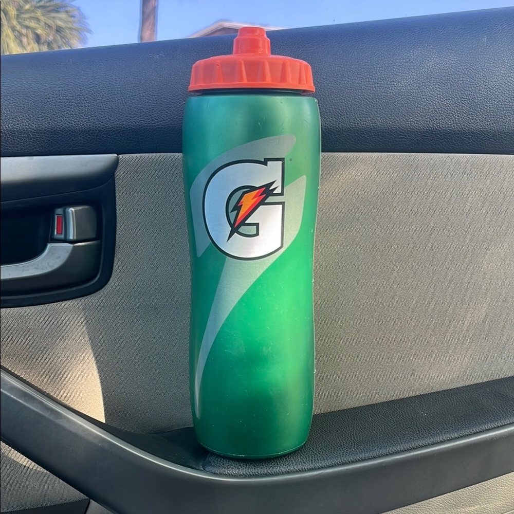 Gatorade Green Water Bottle with Orange Cap